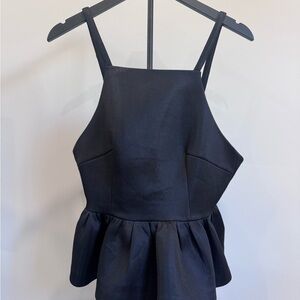 Black Peplum Top